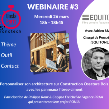 45′ Chronotech – Personnaliser son architecture sur Construction Ossature Bois avec les panneaux fibres-ciment EQUITONE